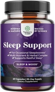 Natural Refreshing Sleep Formula - Supports Healthy Rest - Non Addictive Supplement - Magnesium L-Theanine GABA - Purest Herbal Ingredients