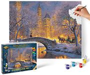 Schipper 609130874 Painting by Numbers - Silent Night in Central Park - Painting Pictures for Adults with Brush and Acrylic Paints 40 x 50 cm