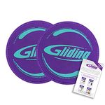 Gliding Discs for Hardwood Floors, Purple, 1 Pair, Authentic Original Discs, Includes 4 Streaming Video Workouts