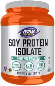 NOW Foods Sports Nutrition, Soy Protein Isolate 20 g, 0 Carbs, Unflavored Powder, 2-Pound