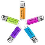 32GB Flash Drives 5PCS, Bosexy USB 2.0 Memory Stick Pendrive with Led Indicator 5 Mixed Colors