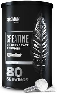 BIRDMAN Micronized Creatine Monohydrate Powder, Muscle Recovery, Caffeine Free, Creatine Pre Workout, Vegan, Post Workout, Gluten Free, Sugar Free | 80 Servings (5 Grams Each) | 0.8lb