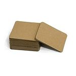 2.75" x 2.75" Kraft Wooden Square Cardstock Thick Card Stock Paper Note Paper Business Blank Cards Vocabulary Word Card Message Card DIY Gift Card