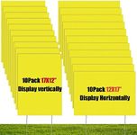 Wesiti 20 Pack Blank Yard Signs wit