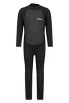 Mountain Warehouse Kids Full Wetsuit - 2.5mm Thickness, UPF50+ Sun Protection, Neoprene Children's Wetsuit, Flat Seams & Easy Glide Zip Swimming Wetsuit Black 5-6 Years