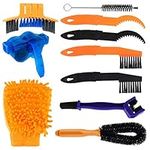 Peaken Bike Cleaning Kits,10pcs Bicycle Cleaner Brushes Tool Kit for Bike Chain, Tire, Sprocket, Cycling Corner Stain Dirt Clean, Fits for All Bikes