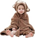 Bigood Hooded Bath Towels for Babies, Toddler Kids Cute Animal Bath Robe Soft Plush Hooded Towel Bathrobe for Boys Girls