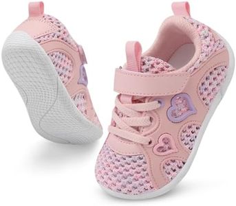 JIASUQI Toddler Walking Shoes for Girls Shoes for Toddler Tennis Running Shoes Pink Size 7.5-8