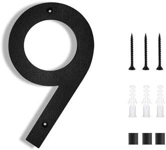 8 Inch House Numbers for Outside Modern | Large Floating Black House Numbers | Address Numbers/Door Garage Gate |911 Visibility Signage (9)