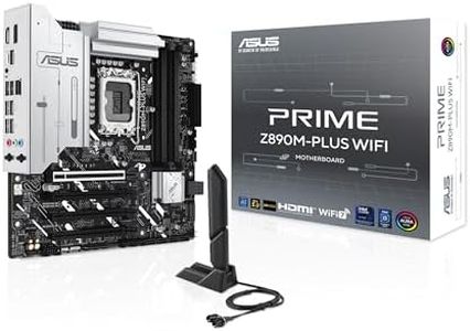 ASUS Prime Z890M-PLUS WiFi Z890 LGA 1851 mATX Motherboard, Intel® Core™ Ultra Series 2 Ready, Advanced AI PC-Ready, 10+1+2+1 80A Power Stages, DDR5, PCIe® 5.0, USB Type-C®, 3X M.2, Wi-Fi 7, 2.5Gb LAN