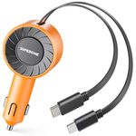 SUPERONE Small Fast Charge Retractable Car Charger(Orange), PT-09