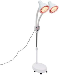 HINOPY Lampada a infrarossi, 275 W, a doppia testa, regolabile a 360 gradi, riscaldamento elettrico a infrarossi, con supporto e telecomando, per il trattamento delle sollecitazioni muscolari