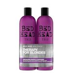 TIGI Bed Head Dumb Blonde Shampoo and Conditioner Set - Nourishing Professional Coloured Hair Treatment - Ideal For Blonde Hair - 750 ml (Pack of 2)