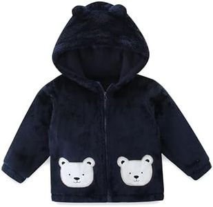 Infant Fleece Jacket Toddler Winter Coat Fleece Lined Zip Up Cute Bear Coats Fuzzy Jacket With Little Ears 18-24 Months