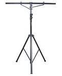 American DJ LTS-2 Light Stand And T Bar Truss - 1.5 Inch Thick Tubing - Goes To 12 Ft High - Holds up to 80 Pounds of Lights - Heavy Duty Design - Black