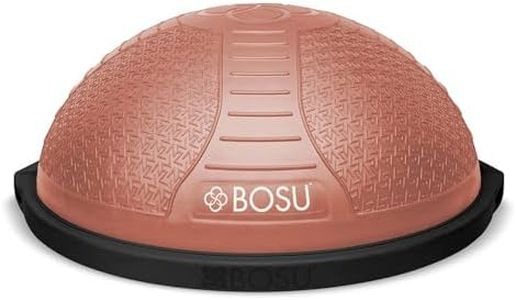 Bosu NEXGEN Balance Strength Trainer, Multi-Functional 26" Exercise Ball, Home Gym Equipment for Full Body Workouts, Rose Gold with Gray Rim