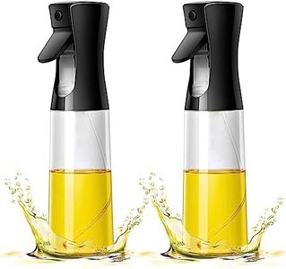 2 pcs Glass Oil Spray Bottle,200ml Oil Sprayer for Cooking Food Grade Olive Oil Sprayer for Air Fryer Salad Baking Grilling Frying BBQ
