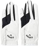 Callaway Golf Weather Spann Glove (Worn on Left Hand, Cadet (Short Fingers) 2019, Medium/Large, White (2-pack))