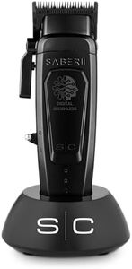 Stylecraft Saber II Professional Full Metal Body High-Torque Digital Brushless Motor Cordless Hair Clipper (Black)