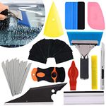 Window Tinting Tools 11 Piece Vinyl Wrap Installation Tool Set Kit for Vehicle Film, Including Rubber Squeegee, Wiper Squeegee, Felt Squeegee, Scraper, Utility Knife and Blades