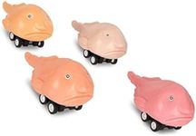 Accoutrements Archie McPhee Soft Vinyl Pull Back Racing Blobfish (4 Pack)