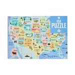 Talking Tables 1000-piece USA Jigsaw Puzzle with Poster-50 States Map-Illustrated American Landmarks-Fun at Home Family Activities, Birthday Present, Travel Gifts, Wall Art, PUZZLEUSA