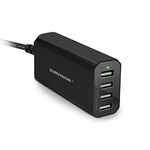 Sumvision 4-Port 36W High Speed Portable Desktop Universal USB Charger PowerIQ Smart Technology for iPhone,iPad Air 2,Galaxy S6/S6 Edge,Nexus,HTC M9,Nokia