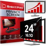 SightPro 24 Inch Computer Privacy Screen Filter for 16:10 Widescreen Monitor - Privacy and Anti-Glare Protector