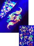 Blacklight Glow Party Temporary Tattoo-1 Sheet - Yin and Yang Koi Fish