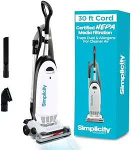 Simplicity Vacuums Allergy Bagged Vacuum Cleaners for Home, Carpet, Rugs, and Hardwood, Multi Surface Upright Vacuum Cleaner with Certified HEPA Vacuum, Pet Vacuum, S20EZM