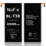 NuFix Battery Replacement for LG X Power 2 BL-T30 4500mAh Compatible Replacement Battery LGM320G Xpower 2 (Single)