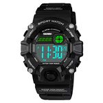 CakCity Boys Camouflage LED Sports Kids Watch Waterproof Digital Electronic Military Wrist Watches for Kids with Silicone Band Alarm Stopwatch Watches Age 5-10, Black, Digital