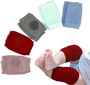 Little World Baby knee Pads for Crawling - 5 Pack Anti Slip Unisex Baby Knee Protectors - Toddler Knee Pads Gift Idea for Baby