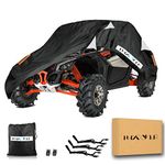 HAYCOVER UTV Cover Waterproof Heavy Duty Oxford Cloth All Weather Protection Covers for Can-Am Maverick X3 Polaris RZR Yamaha Kawasaki TERYX KRX Arctic Cat Wildcat UTV Accessories, 2-3 Seater-Plus