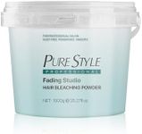PURESTYLE 1000g Professional Ammonia-Free Hair Bleach Powder, Over 9 Levels Blue Fade Technology, Dust-Free & Fragrance Formula Fading Powder, Gentle Quick Bleach Lightener (1Bucket(1000g))