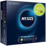 MY.SIZE Condom 49mm, Tight Fit, 36 Pieces - Perfect fit and a Suitable Size for Everyone