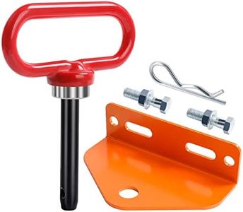 EilxMag Universal Heavy Duty Zero Turn Mower Trailer Hitch and Strong Heavy Duty Neodymium Magnetic Trailer Hitch Pin with 2 Bolts -1/2'' R-Clip (Combo Pack,Red＋Orange)