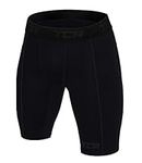 TCA Men's SuperThermal Compression Base Layer Thermal Under Shorts - Black Stealth, S