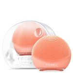 FOREO LUNA 4 go Facial Cleansing Brush & Firming Face Massager - Premium Face Brush - Enhances Absorption of Skin Care Products - Simple Face Care Travel Accessories - All Skin Types - Peach Perfect