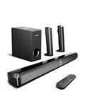 ULTIMEA 4.1ch Sound Bar for Smart TV with Subwoofer, Peak Power 200W, 2-in-1 Detachable Bluetooth 5.3 Soundbar, Bass Adjustable, 3 EQ Modes TV Sound Bar, ARC/Optical/Aux, Apollo S50 Detachable Series