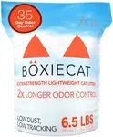 Boxiecat Air Lightweight, Extra Strength Premium Hard Clumping Cat Litter - Plant-Based Formula - Scent Free Multicat - Ultra Clean Litter Box, Probiotic Powered Odor Control, 99.9% Dust Free