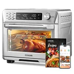 COSORI Toaster Oven Air Fryer Combo, 11-in-1, 26QT Convection Oven Countertop, Stainless Steel with Toast Bake and Broil, Smart, 6 Slice Toast, 12'' Pizza, 75 Recipes&Accessories