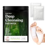 20Pcs Detox Foot Pads, Relieve Physical Stress Foot Patch Bamboo Vinegar to Remove Body Toxins Natural Cleansing Feet Pad for Foot Care Deep Sleep