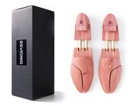 Esvioniq Men Cedar Shoe Tree Red Cedar Wooden Shoe Trees with Twin Tubes,Adjustable Shoe Trees For Men (1-PACK, X-Large (11.5-13 UK))