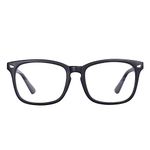 Maxjuli Blue Light Blocking Glasses,Computer Reading/Gaming/TV/Phones Glasses for Women Men(Matt Black)