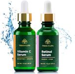 Anti Aging Serum Two-Pack - Vitamin C Serum - Retinol Serum - Anti Aging Serums For Daytime And Nighttime Skincare Regimens - Highly Natural And Organic Anti Wrinkle Serum