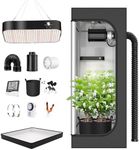 TOPRON grow tent complete set cultivation set with 200W LED full spectrum grow lamp dimmable, 15.7x15.7x47.2in grow tent kit complete hydroponics grow tent complete set (15.7x15.7x47.2in)