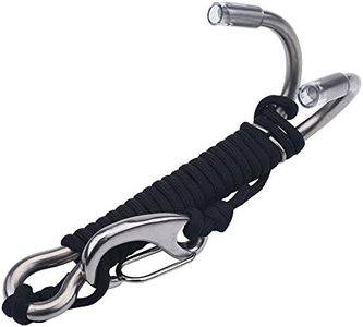 Scuba Diving Reef Double Hook with 47" Line and Reef Hook with Stainless Steel Bolt Snap for Drift Diving, Scuba Divers, Underwater Activities