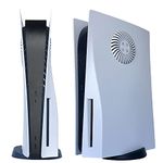 Faceplate for P5 with Cooling Vents and Dust Filter for Disc Edition DOBEWINGDELOU Face Plate Console Cover Replacement Side Plate Shell Dustproof Accessories ABS Case White