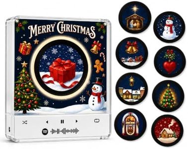 Christmas Fridge Magnets, 9 NFC Vinyl Records, Mini Record Player Music Box